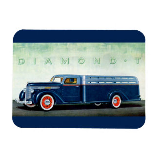 1937 Diamond T blue truck Magnet