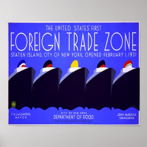 1937 First U.S Foreign Trade Zone