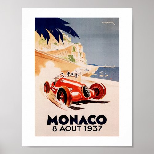 1937 Grand Prix of Monaco Poster