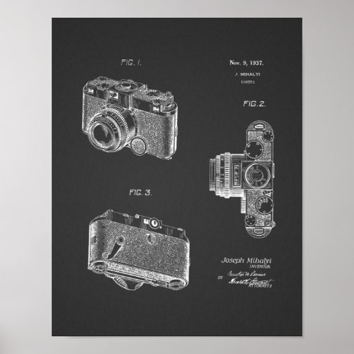 1937 Old Camera Patent Art Drawing Print