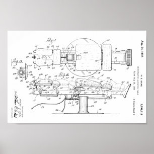 1937 Vintage Chiropractic Table Patent Art Print