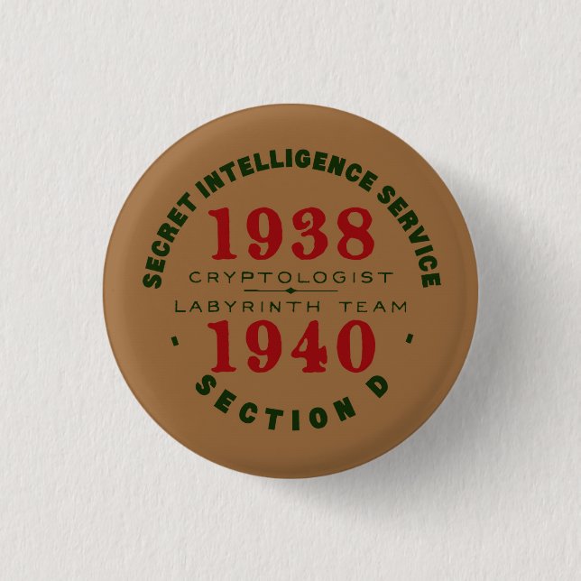1938-1940 Cryptologist Button (Front)