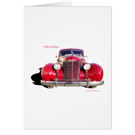 1938 Cadillac "red" Cards (Front)