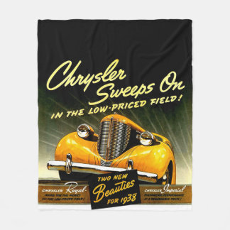 1938 Chrysler Sweeps On Fleece Blanket