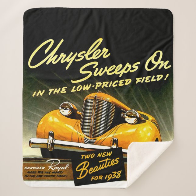 1938 Chrysler Sweeps On Sherpa Blanket (Front)