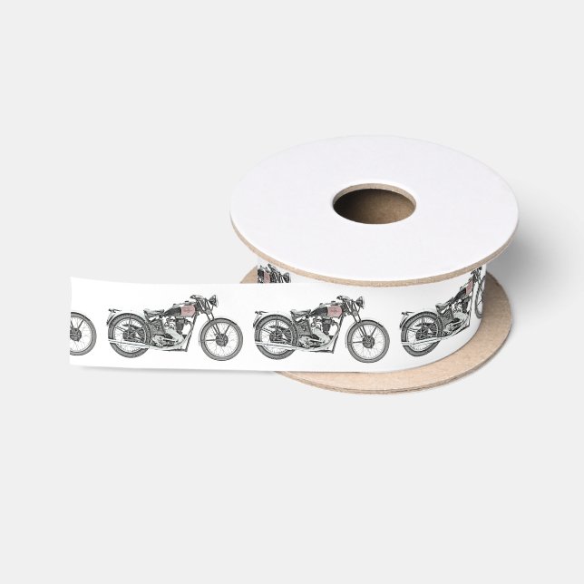 1938 Excelsior Warrior VIntage Motorcycle Satin Ribbon (Spool)