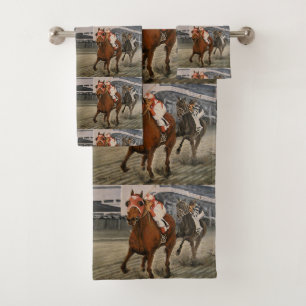 1938 Match Race Seabiscuit vs. War Admiral Bath Towel Set