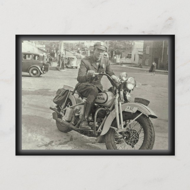 1938 Tennessee Highway Patrol Postcard (Front)