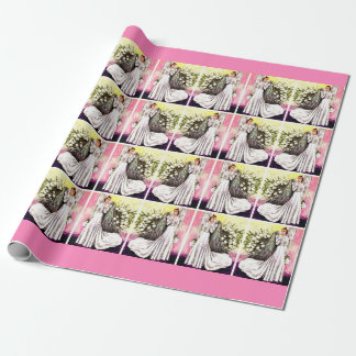 1938 wedding gown print wrapping paper