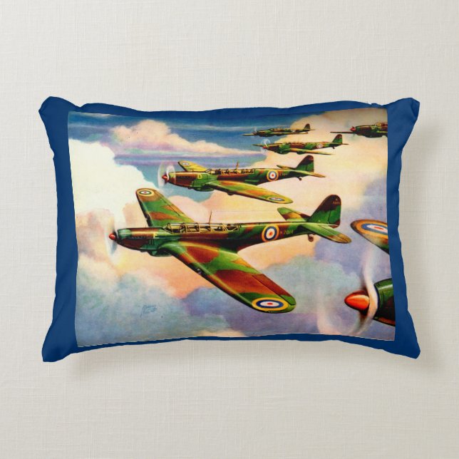 1939 British Fairey Junior Medium Bomber Accent Pillow (Front)