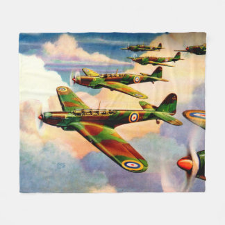 1939 British Fairey Junior Medium Bomber Fleece Blanket