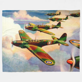 1939 British Fairey Junior Medium Bomber Fleece Blanket