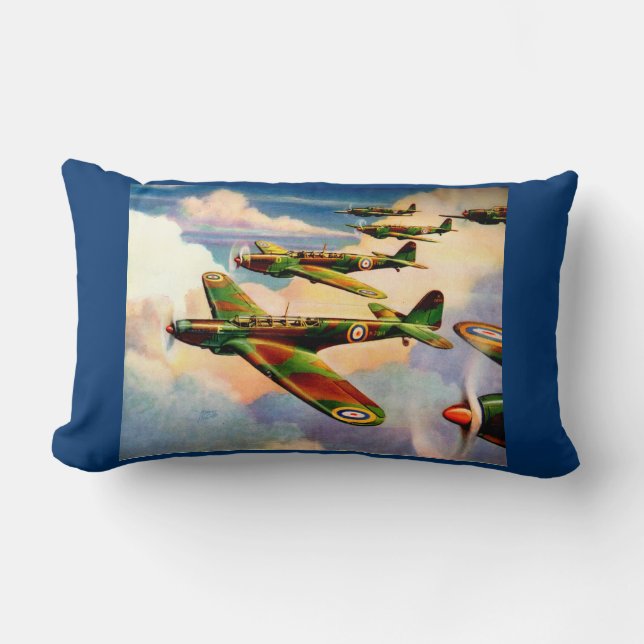 1939 British Fairey Junior Medium Bomber Lumbar Pillow (Front)