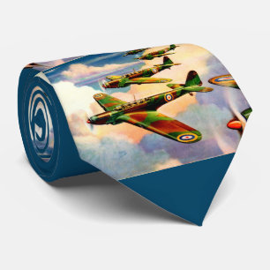 1939 British Fairey Junior Medium Bomber print Neck Tie