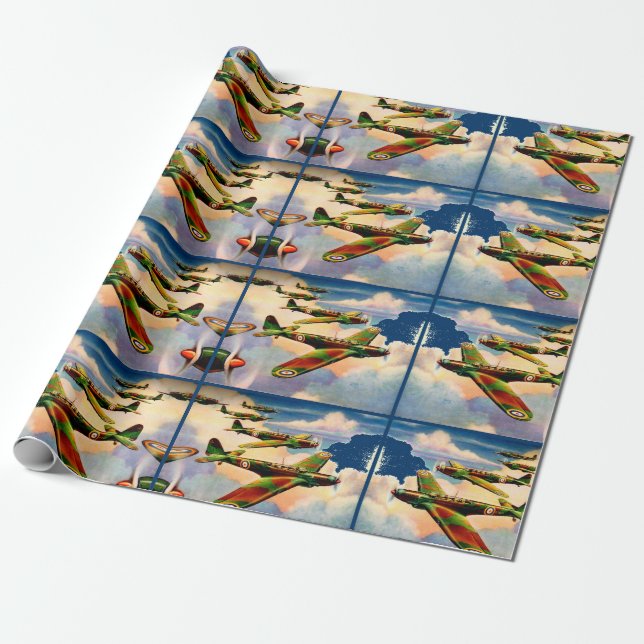 1939 British Fairey Junior Medium Bomber print Wrapping Paper (Unrolled)