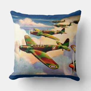 1939 British Fairey Junior Medium Bomber Throw Pillow