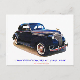 1939 CHEVROLET MASTER 85 2 DOOR COUPE POSTCARD