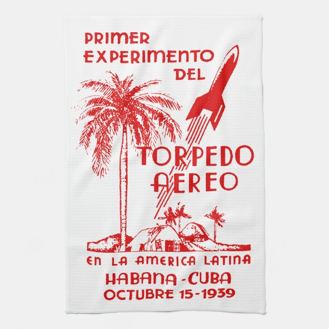 1939 Cuban Rocket Mail Towel (Vertical)