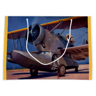 1939 Grumman F-2 aircraft Large Gift Bag