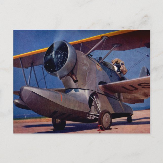 1939 Grumman F-2 aircraft Postcard (Front)