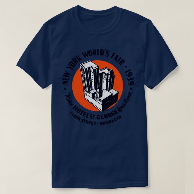 1939 Hotel St George Brooklyn New York T-Shirt (Design Front)