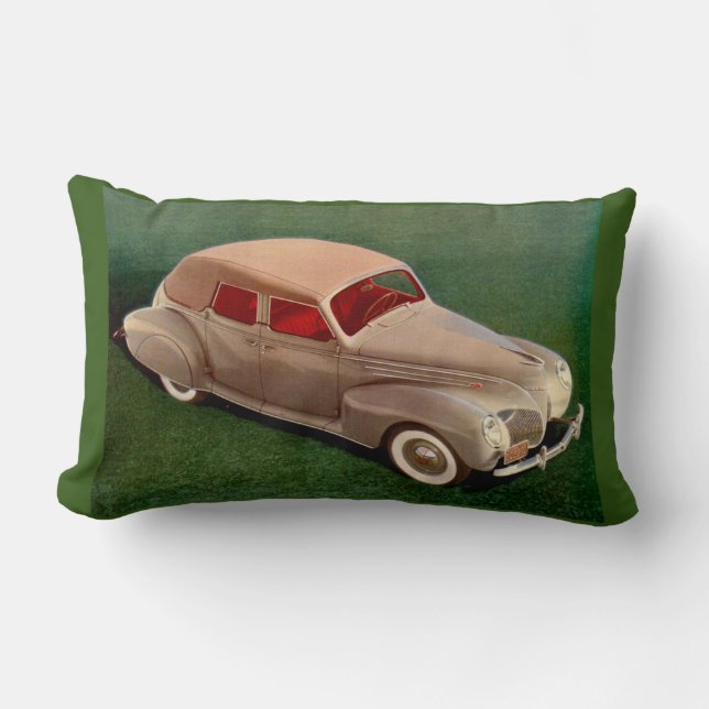 1939 Lincoln Zephyr Lumbar Pillow (Front)