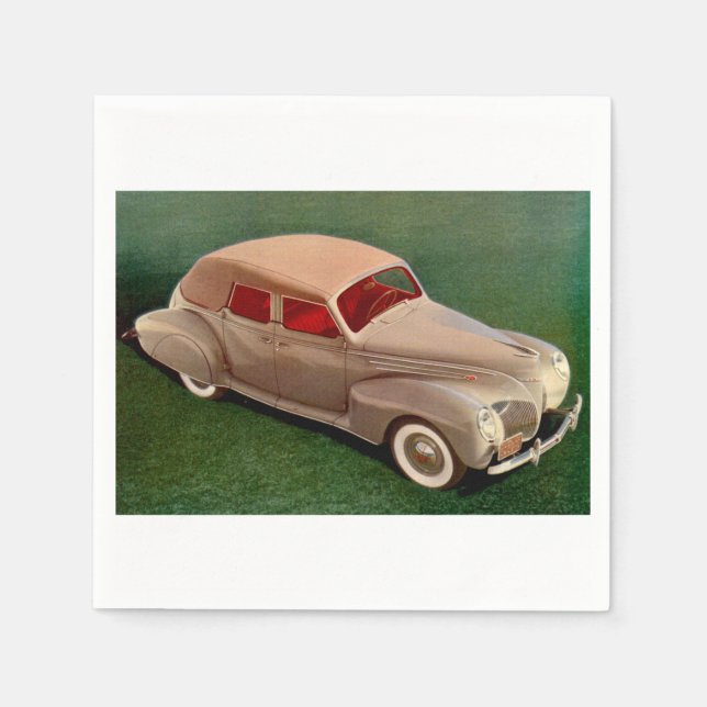 1939 Lincoln Zephyr Paper Napkins (Front)