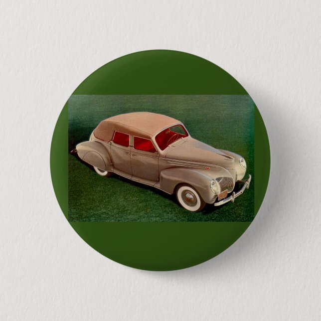 1939 Lincoln Zephyr Pinback Button (Front)