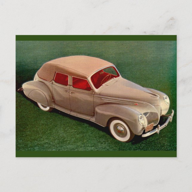 1939 Lincoln Zephyr Postcard (Front)