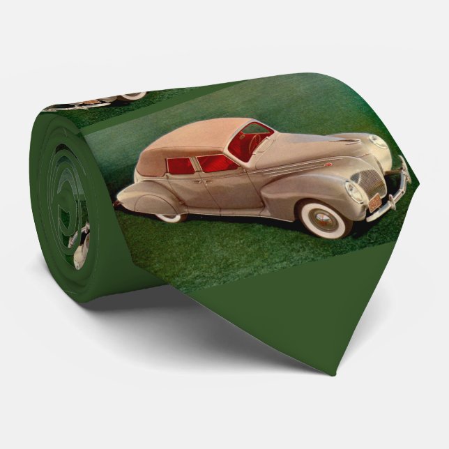 1939 Lincoln Zephyr print Neck Tie (Rolled)
