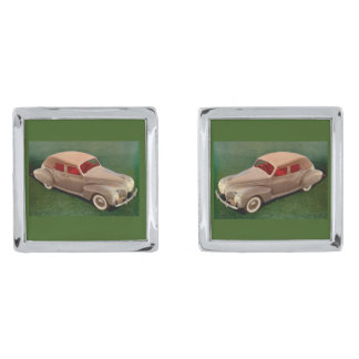 1939 Lincoln Zephyr Silver Cufflinks
