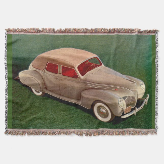 1939 Lincoln Zephyr Throw Blanket (Front)