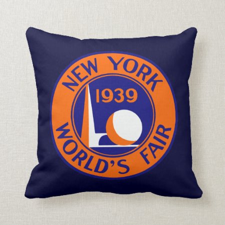 1939 New York World's Fair Throw Pillow