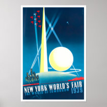 1939 New York World's Fair vintage travel poster