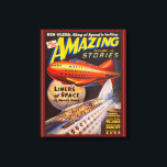 1939 PULP MAGAZINE  CANVAS PRINT<br><div class="desc">VINTAGE 1939 SCI FI AMAZING STORIES PULP MAGAZZINE,  CLEANED UP AND READY FOR YOUR WALL.
STRIKING PERIOD ILLUSTRATION,  THEY DON'T MAKE THEM THIS ANYMORE.

THANKS FOR LOOKING!</div>