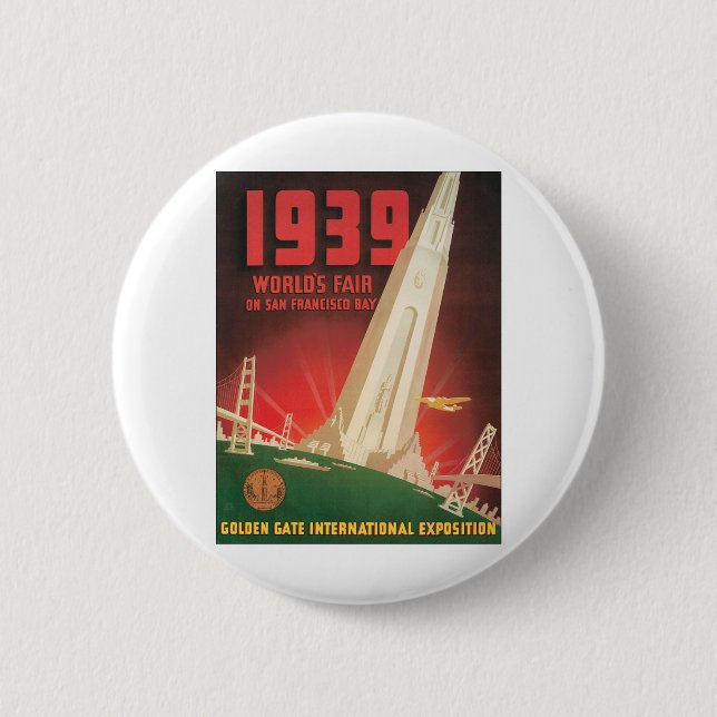1939 World's Fair San Francisco Bay Pinback Button (Front)