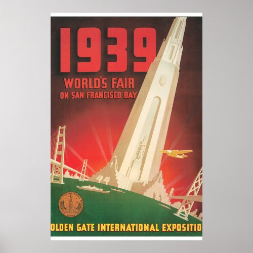 1939 Worlds Fair San Francisco Travel Poster