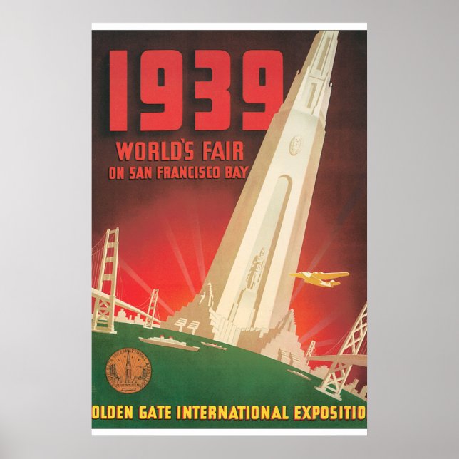 1939 World's Fair San Francisco Travel Poster (Front)