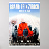 1959 Rouen Les Essarts Grand Prix Automobile Race Poster Poster Digital