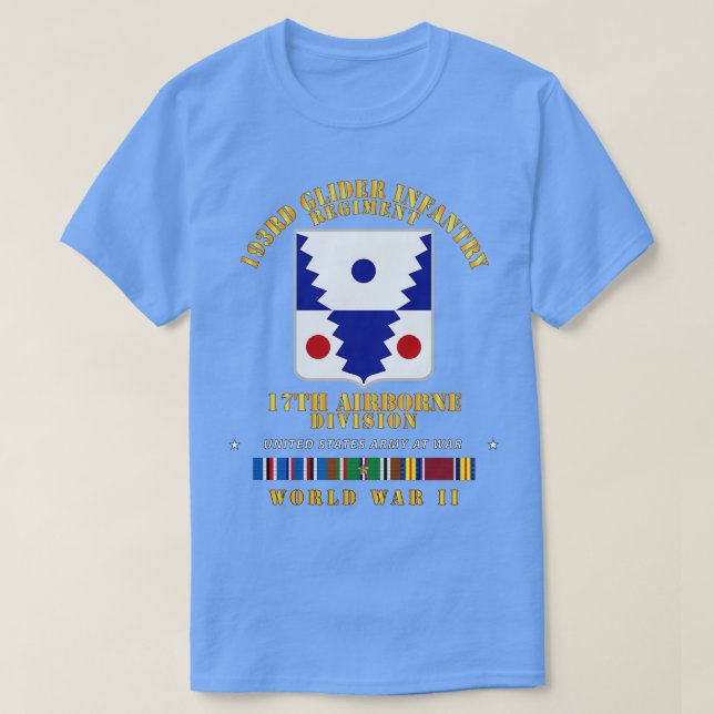 193rd Glider Infantry Regiment WWII w EUR SVC T-Shirt (Design Front)