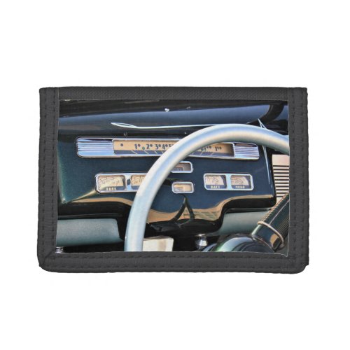 1940 Classic Car Dashboard Trifold Wallet