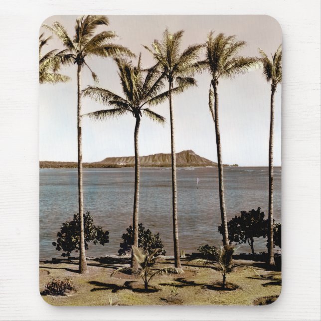 1940 Diamond Head Hawaii Mouse Pad (Front)
