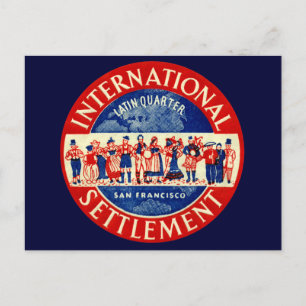 1940 International Settlement San Francisco Postcard
