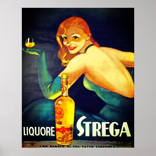 1940 Liquore Strega Advertisement Poster