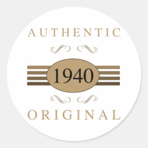1940 Original 80th Birthday Classic Round Sticker