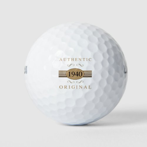 1940 Original 80th Birthday Golf Balls