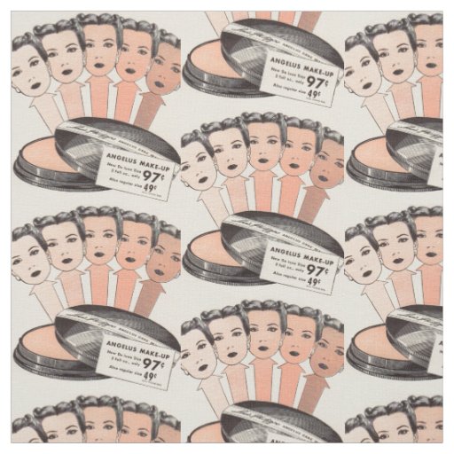 1940s ad for Angelus make-up print Fabric