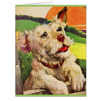 1940s adorable terrier dog cards