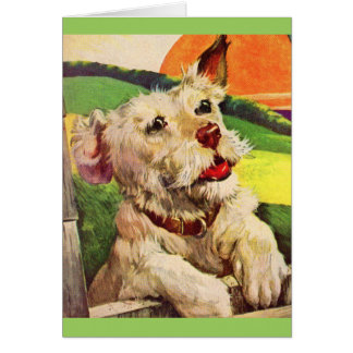 1940s adorable terrier dog cards