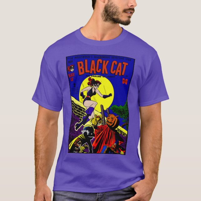 1940's Black Cat Comic T-Shirt (Front)